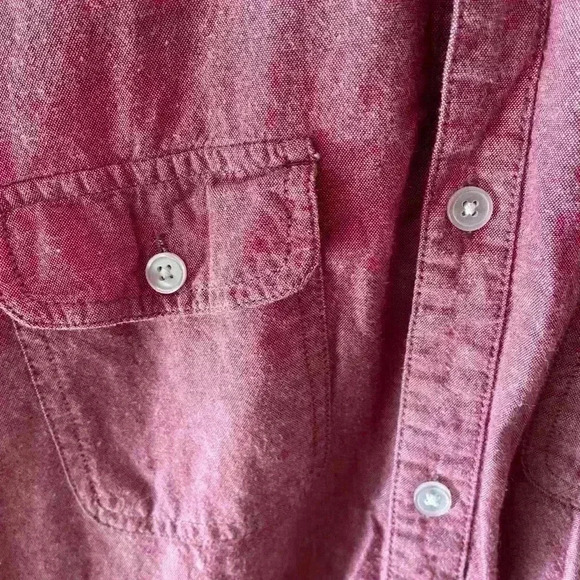 RETROFIT BRANDING MFG - BUTTON DOWN COLLARED SHIRT - RED PASTEL - MENS SIZE XL - Picture 4 of 5